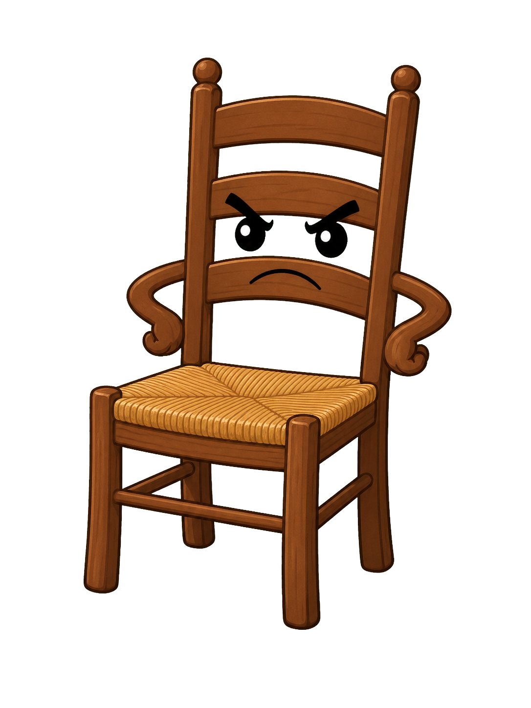 Ladderback chair villain